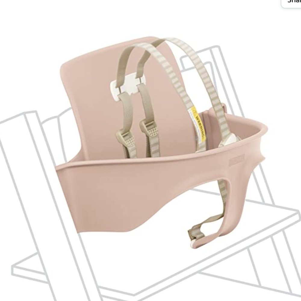 Stokke Tripp Trapp Baby Set Serene Pink No gliders Open Box Condition High Chair